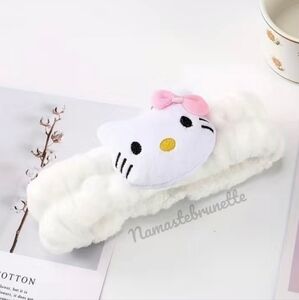 Hello Kitty Plush Headband For Spa Makeup Sanrio Kawaii
